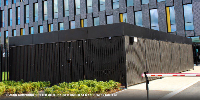 Deacon Compound with charred timber cladding