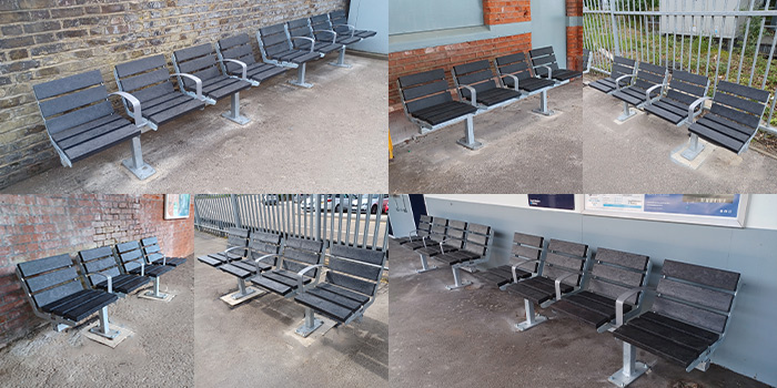 south western railway platform benches